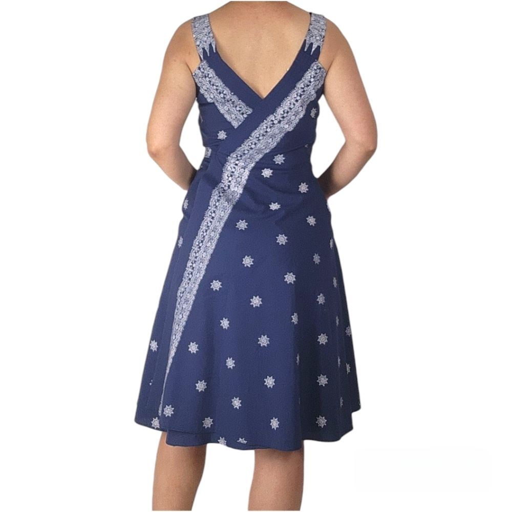 Wrap Midi Dress Boho Bandana Print Fit And Flare A-line Pockets Summer Sun dress - Picture 3 of 15